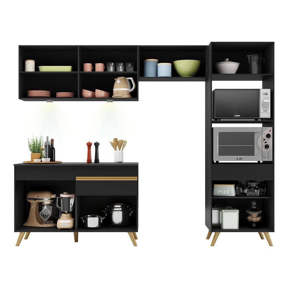 Cozinha Compacta 4 Peças Com Leds Veneza Up Multimóveis - 4