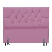 Cabeceira Para Cama Casal 140 Cm Analu Com Frame Suede Rosa - 2