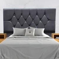 Cabeceira Para Cama Casal 140 Cm Celina Com Frame Suede Cinza Escuro - 2