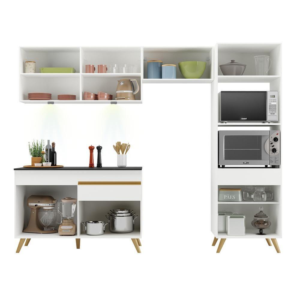 Cozinha Compacta 4 Peças Com Leds Veneza Up Multimóveis - 3
