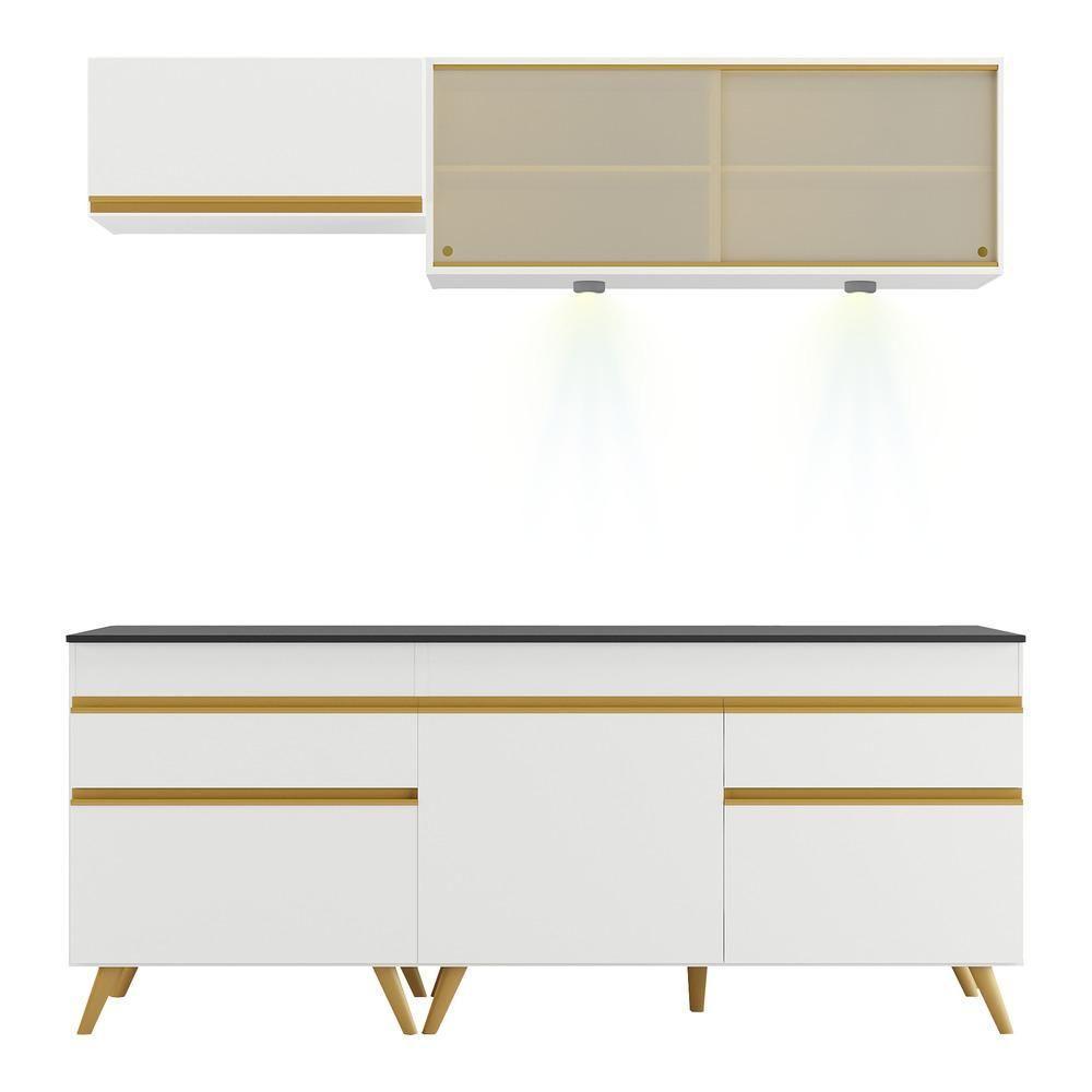 Cozinha Compacta 4 Peças Com Leds Veneza Up Multimóveis - 1
