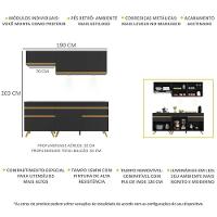Cozinha Compacta 4 Peças Com Leds Veneza Up Multimóveis - 3