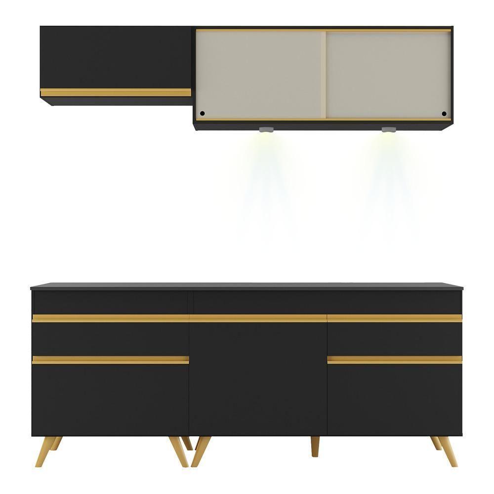 Cozinha Compacta 4 Peças Com Leds Veneza Up Multimóveis - 1