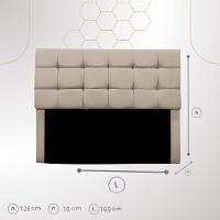 Cabeceira Cama De Queen 160 Cm Naiara Em Suede Com Frame Bege Escuro - 5