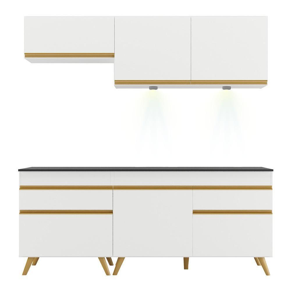 Cozinha Compacta 4 Peças Com Leds Veneza Up Multimóveis - 1
