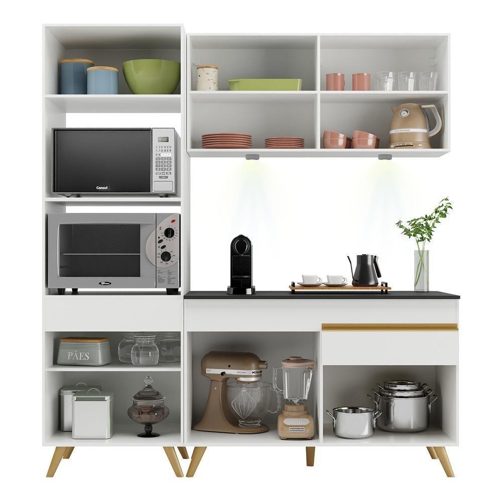 Cozinha Compacta 3 Peças Com Leds Veneza Up Multimóveis - 5