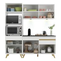 Cozinha Compacta 3 Peças Com Leds Veneza Up Multimóveis