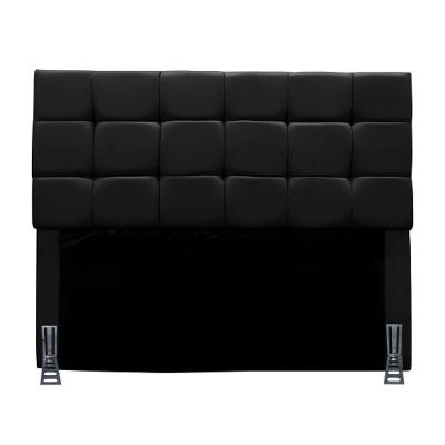 Cabeceira Solteiro 90 Cm Estofada Larissa Em Suede Com Frame Preto