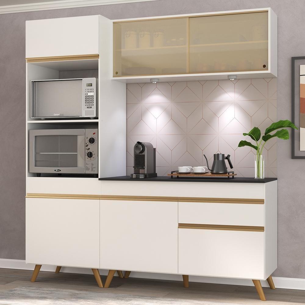 Cozinha Compacta 3 Peças Com Leds Veneza Up Multimóveis - 4