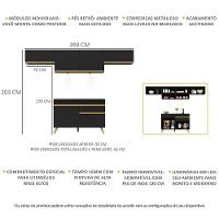 Cozinha Compacta 4 Peças Com Leds Veneza Up Multimóveis