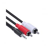 Cabo De áudio 2 Rca Macho Para P2 3.5mm Macho 28awg Puro Cobre 2 Metros - P2r35-2 - 2