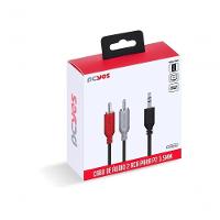 Cabo De áudio 2 Rca Macho Para P2 3.5mm Macho 28awg Puro Cobre 2 Metros - P2r35-2 - 7