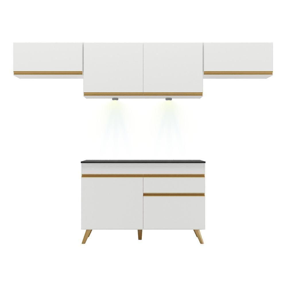 Cozinha Compacta 4 Peças Com Leds Veneza Up Multimóveis - 1