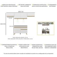 Cozinha Compacta 4 Peças Com Leds Veneza Up Multimóveis - 6