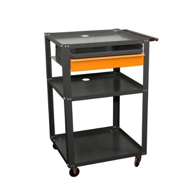 Rack Aberto para Computador Presto com 1 Gaveta em Aço 68 cm para Uso Profissional