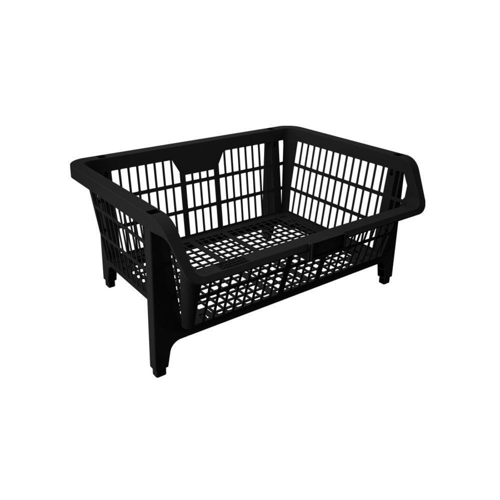 Cesto Expositor Medio Empilhável Preto Presto - 1
