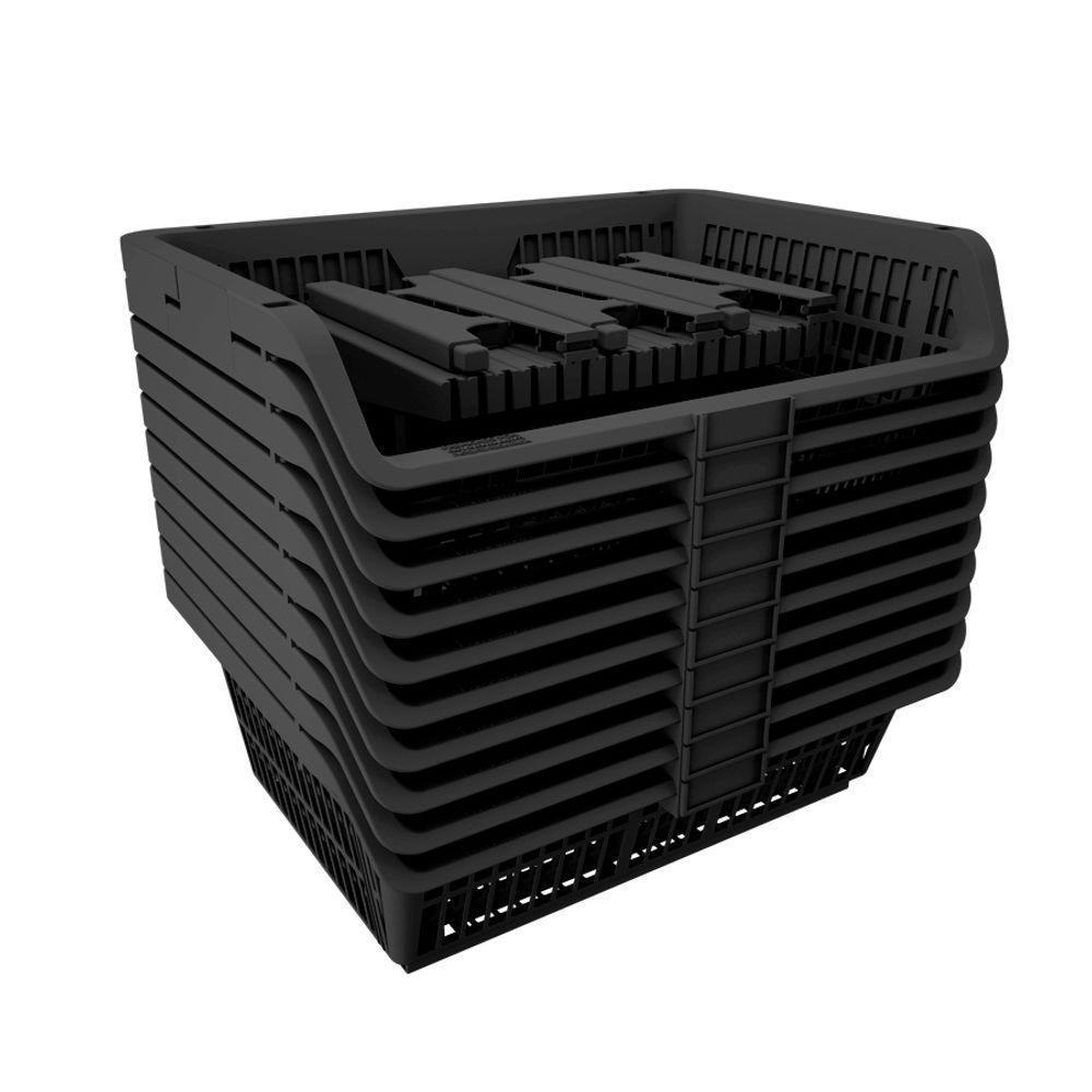 Cesto Expositor Medio Empilhável Preto Presto - 2