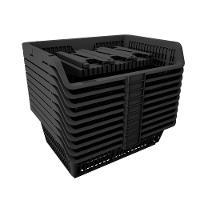 Cesto Expositor Medio Empilhável Preto Presto - 2