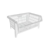 Cesto Expositor Médio Empilhável Branco Presto - 1