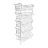 Cesto Expositor Médio Empilhável Branco Presto - 3