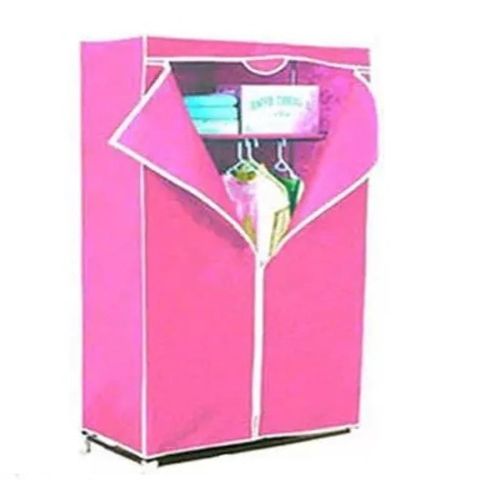 Guarda Roupa Portatil Arara Cabideiro Prateleira Cabideiro Armario Multifuncional Dobravel Praia - 4