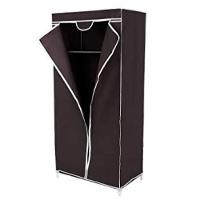 Guarda Roupa Armario Multifuncional Portatil Arara Cabideiro Dobravel Organizador Camping Preto - 1