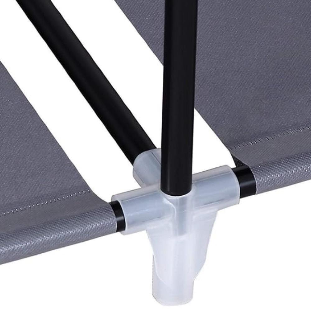 Guarda Roupa Cabideiro Duplo Compacto Arara Prateleiras Sapateira Organizador Camping Quarto Closet - 5