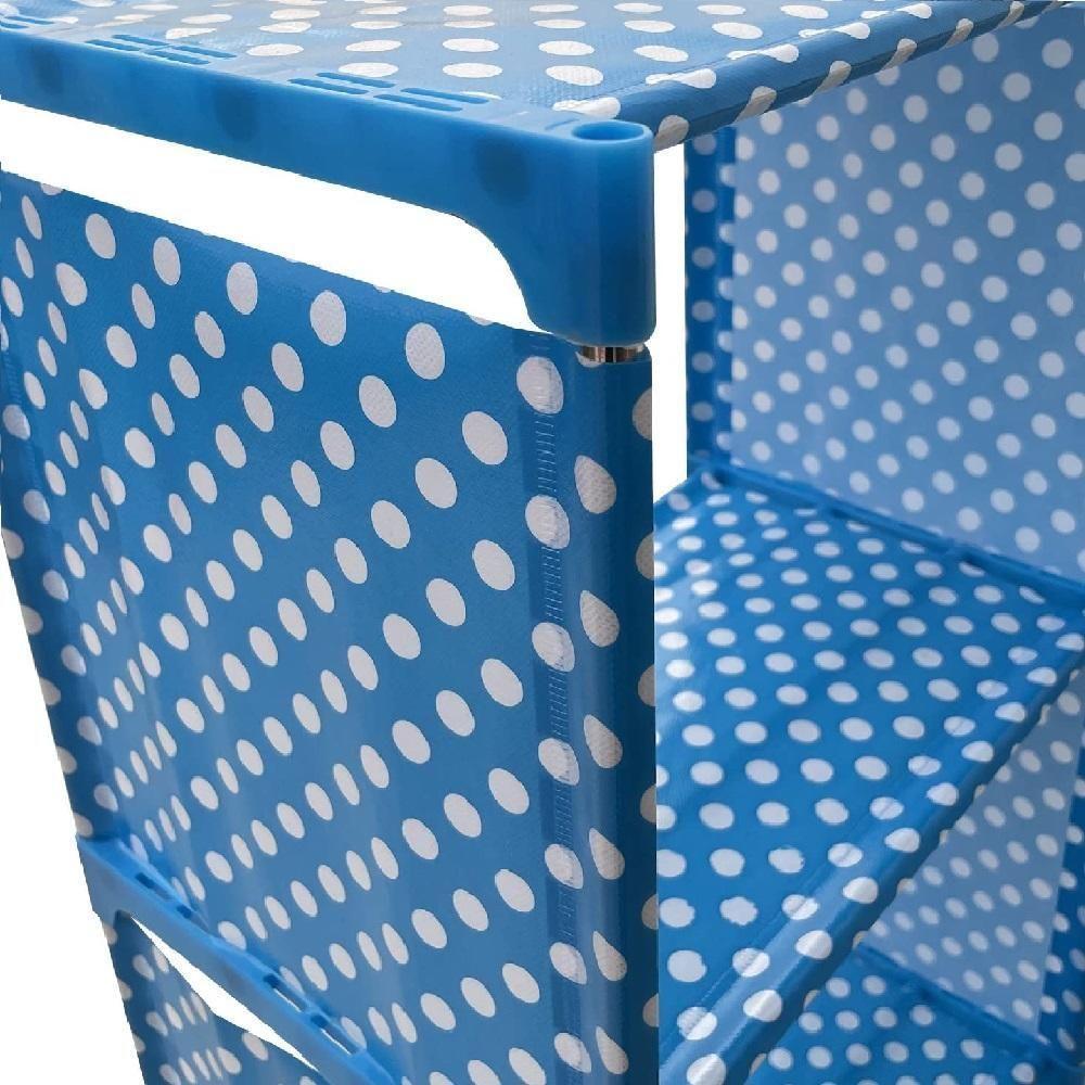 Estante Modular Livros Porta 4 Prateleiras Organizador Brinquedos Quarto Lavanderia Objetos Cozinha - 5