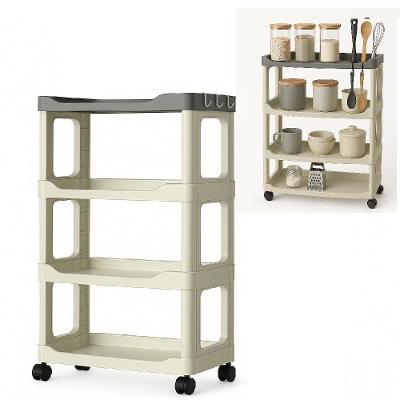 Carrinho Organizador 4 Prateleiras Multiuso Canto Auxiliar Manicure Brinquedos Cozinha Fruteira