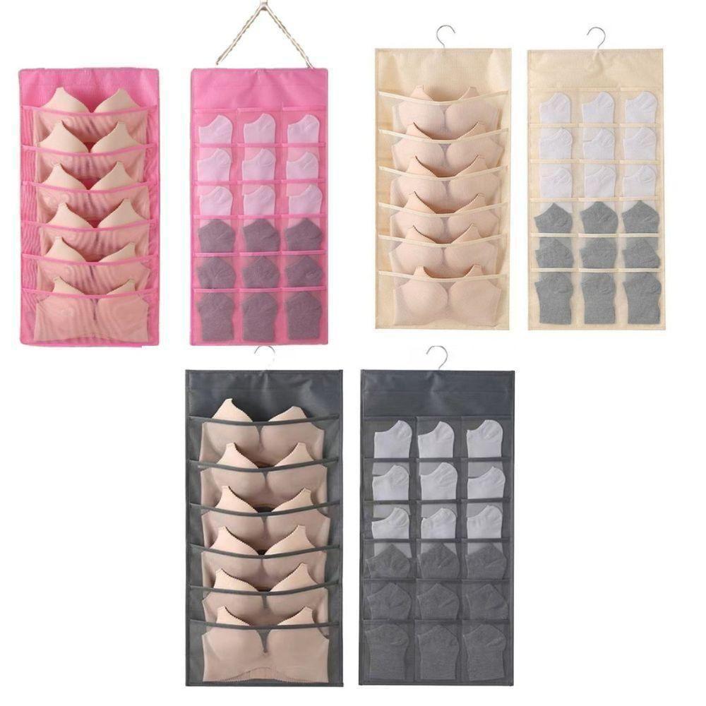 Cabide Organizador 20 Bolsos Divisorias Porta Sutia Closet Joias Guarda Roupa - 1