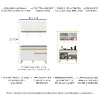 Cozinha Compacta 2 Peças Com Leds Veneza Up Multimóveis Branca - 2