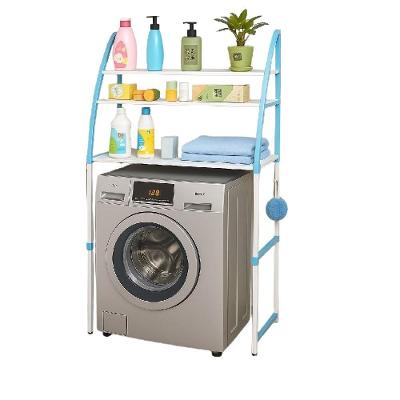 Rack Organizador Portátil 3 Prateleiras 30cm Azul para Lavanderia e Banheiro