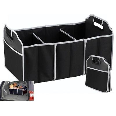 Organizador Porta Carro Sacola Malas Bolsa Organizadora Compras 3 Divisorias E Bolsos Automotivo