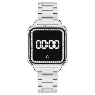 Relógio Euro Feminino Fashion Fit Led Prata - Eumd2404ab-4k Eumd2404ab-4k