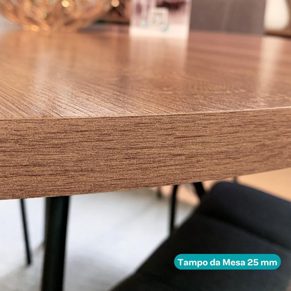 Conjunto Sala De Jantar 4 Cadeiras Domani Rosê Carraro - 5