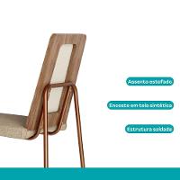 Conjunto Sala De Jantar 4 Cadeiras Domani Rosê Carraro - 9