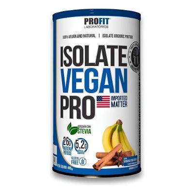 Proteína Isolate Vegan Pro 480g Banana Com Canela Profit