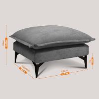 Chaise Modular Boma. 60x70x40cm Boucle Sofá Inbox Cinza Escuro - 2