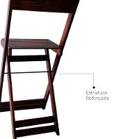 Banqueta Para Churrasqueira Em Madeira Dobrável Para Bistrô Imbuia - 8