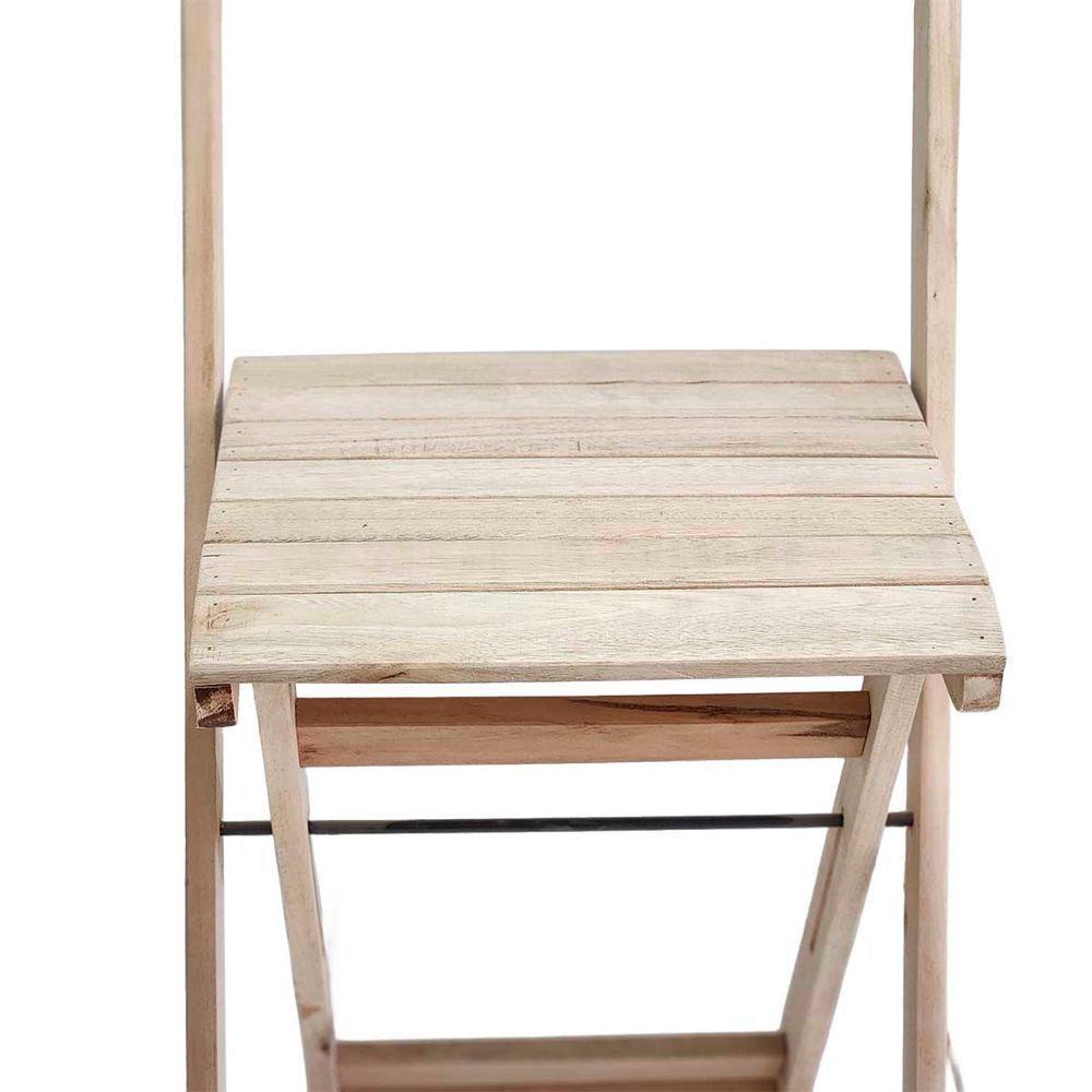 Banqueta Eucalipto Dobrável Ideal Para Bistrô Ou Bar Natural - 6