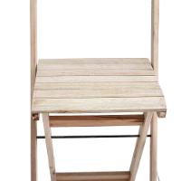 Banqueta Eucalipto Dobrável Ideal Para Bistrô Ou Bar Natural - 6