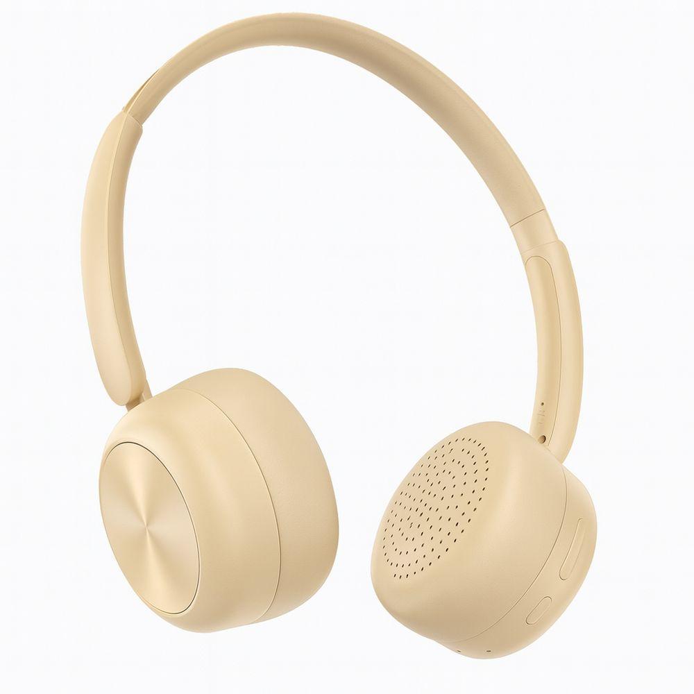 Fone Sem Fio On-ear Pei-hs01 – Música Imersiva, Chamadas Nítidas, Bateria De 25h E Design Moderno - Bege - 1
