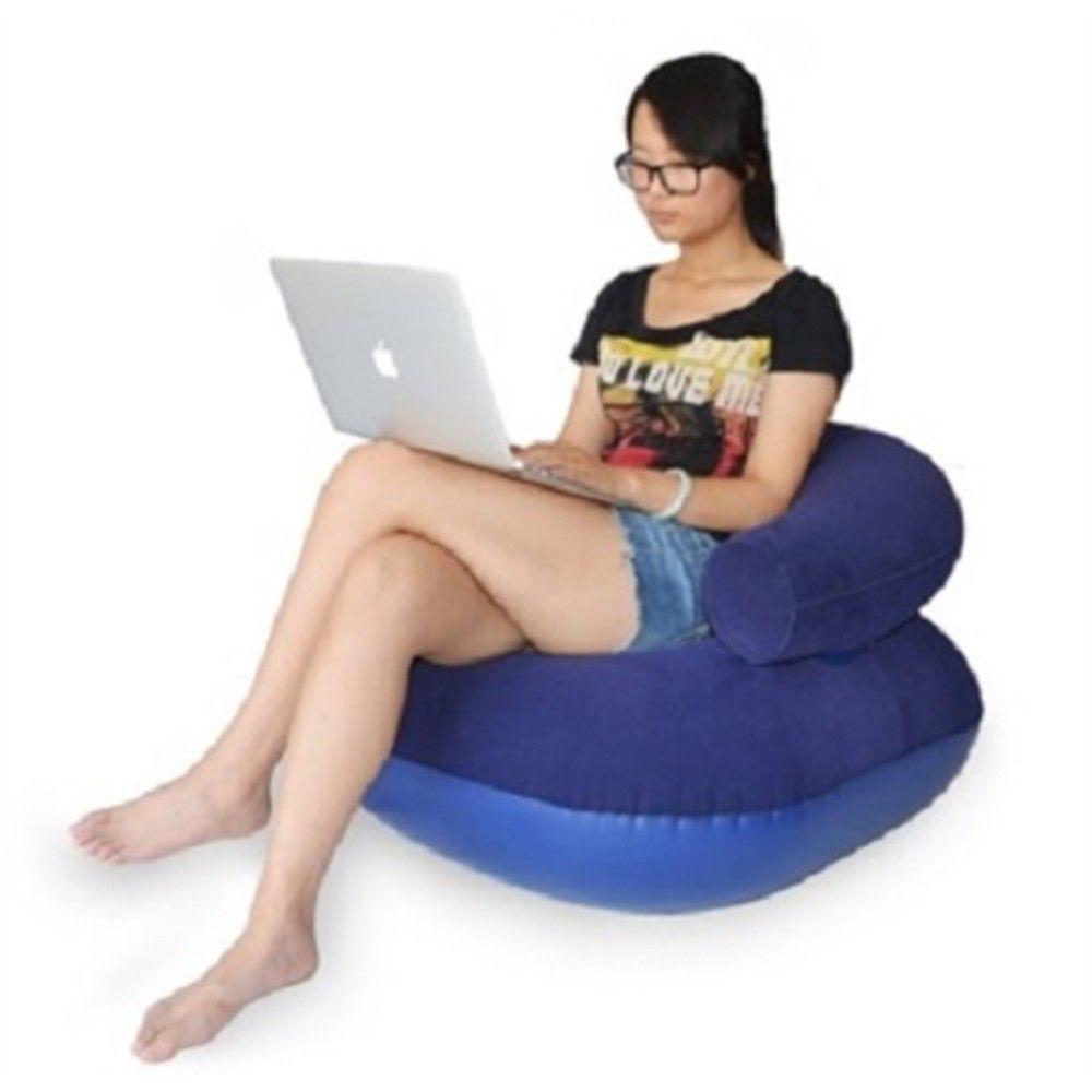 Sofa Poltrona Ultra Lounge Inflavel Cadeira Cama Colchao Portatil Quarto Sala Jardim Piscina Kit - 4