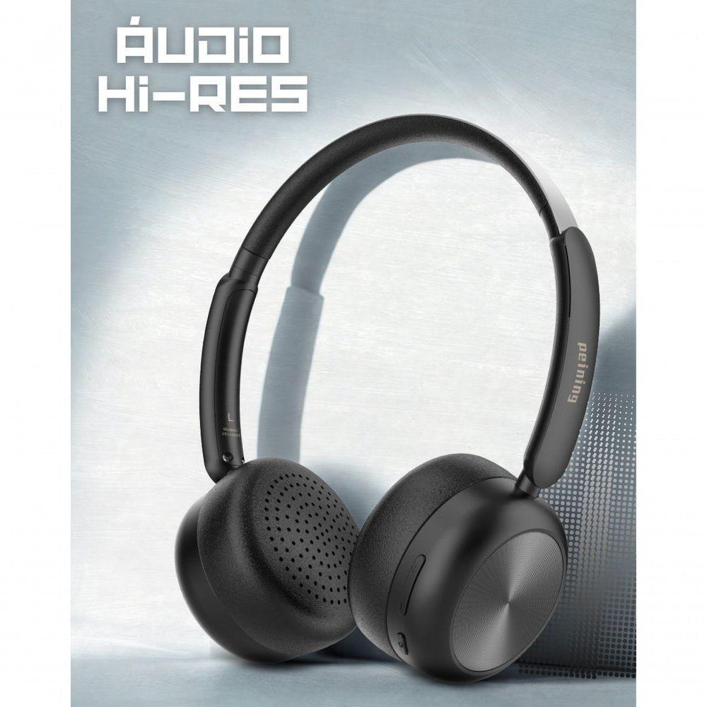 Fone Sem Fio On-ear Pei-hs01 – Música Imersiva, Chamadas Nítidas, Bateria De 25h E Design Moderno- Preto - 4