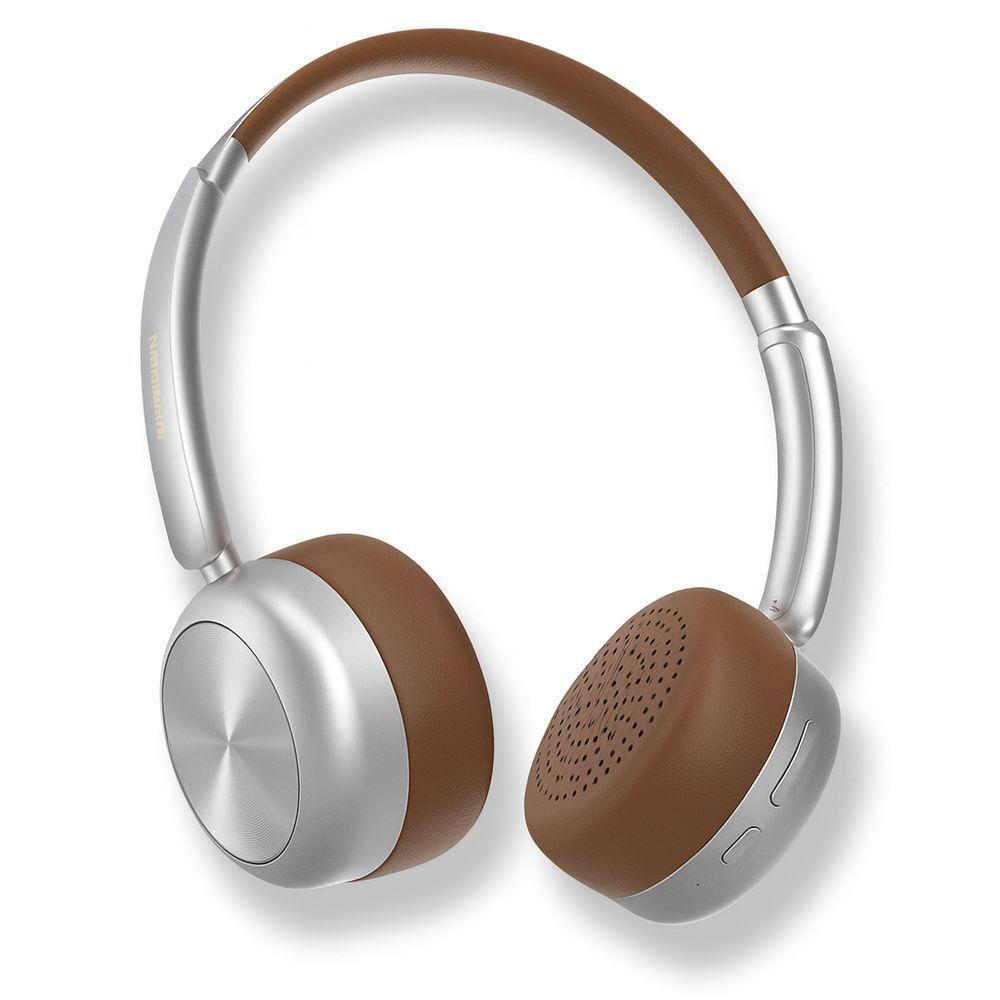 Fone Sem Fio On-ear Pei-hs01 – Música Imersiva, Chamadas Nítidas, Bateria De 25h E Design Moderno - Marrom - 1