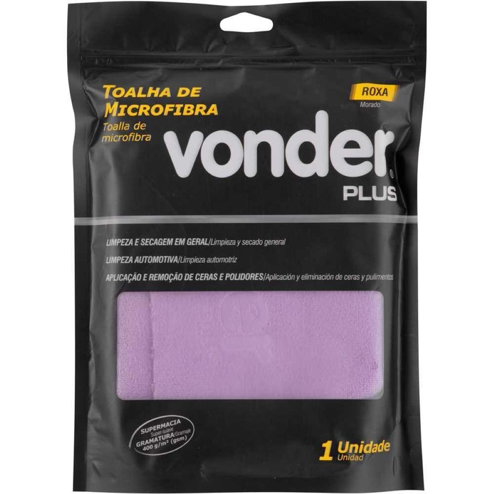 Toalha 40x60cm 400gsm Microfibra Roxa Vonder Plus - 2