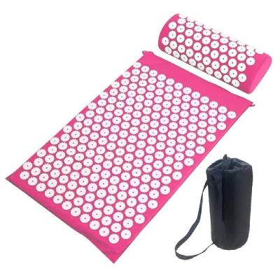 Tapete Terapeutico Massagem Yoga Acupuntura Almofada Travesseiro Relaxante Portatil Alivio Estresse