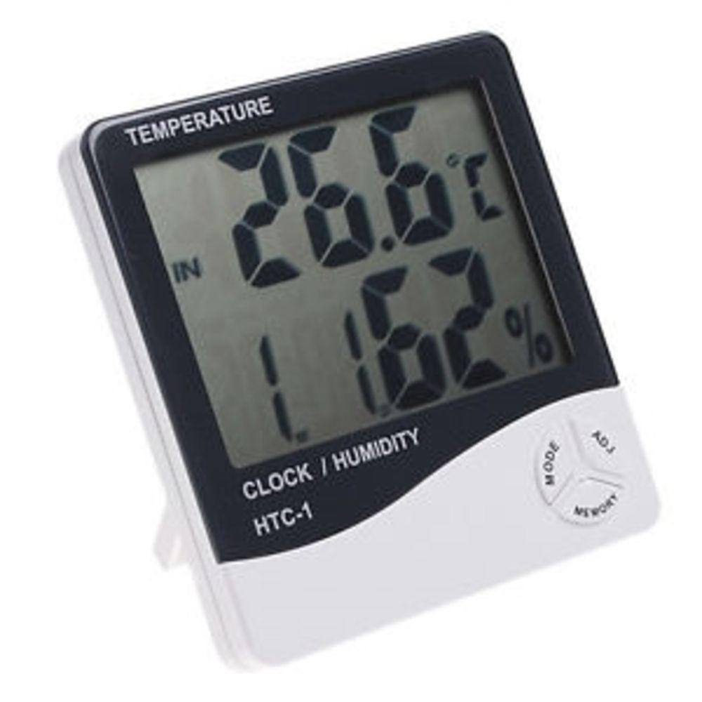 Termometro Digital Medidor Temperatura Relogio Umidade Termo Higrometro Despertador - 1