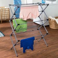 Varal Chao Roupas Dobravel Secador Telescopico Vertical Extensivel 11 Grades Portatil - 2