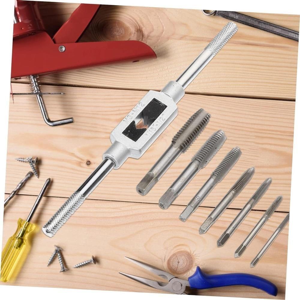 Jogo Tarracha Cossinete Madeira Macho Aluminio Pente Abre Kit Rosca Completo 8 Peças - 4